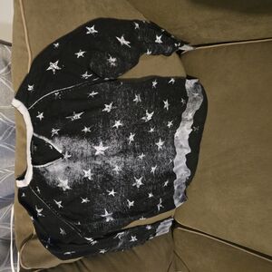 Torrid Black and White Star Sweater